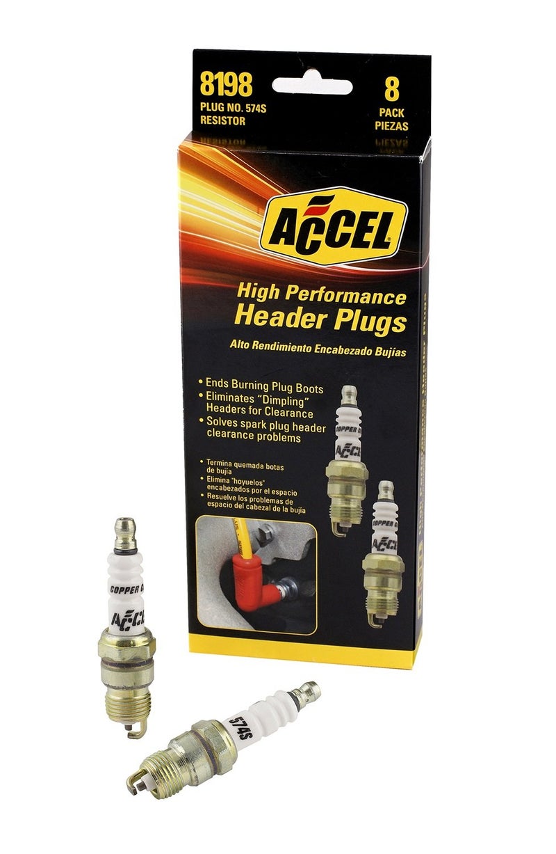 ACCEL 8198 Performance U-Groove Header Spark Plug - Pack of 8 - Image 1